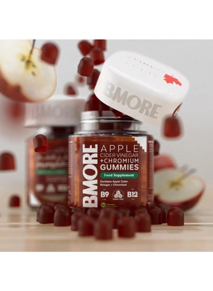 بي مور فيتامينات خل التفاح والكروميوم  ٦٠ قطعة حلوى - Image 2